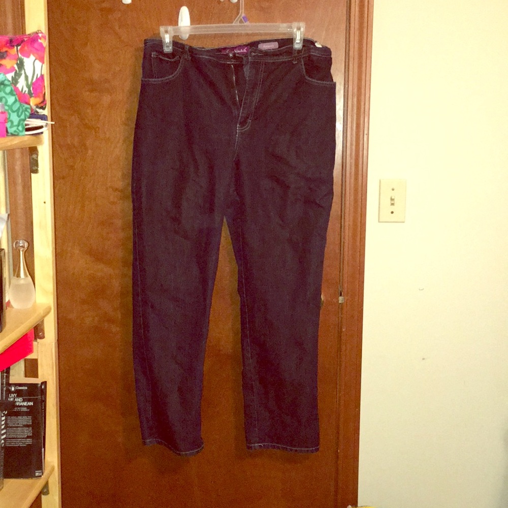 Gloria Vanderbilt Dark Wash Amanda Jeans, sz 18